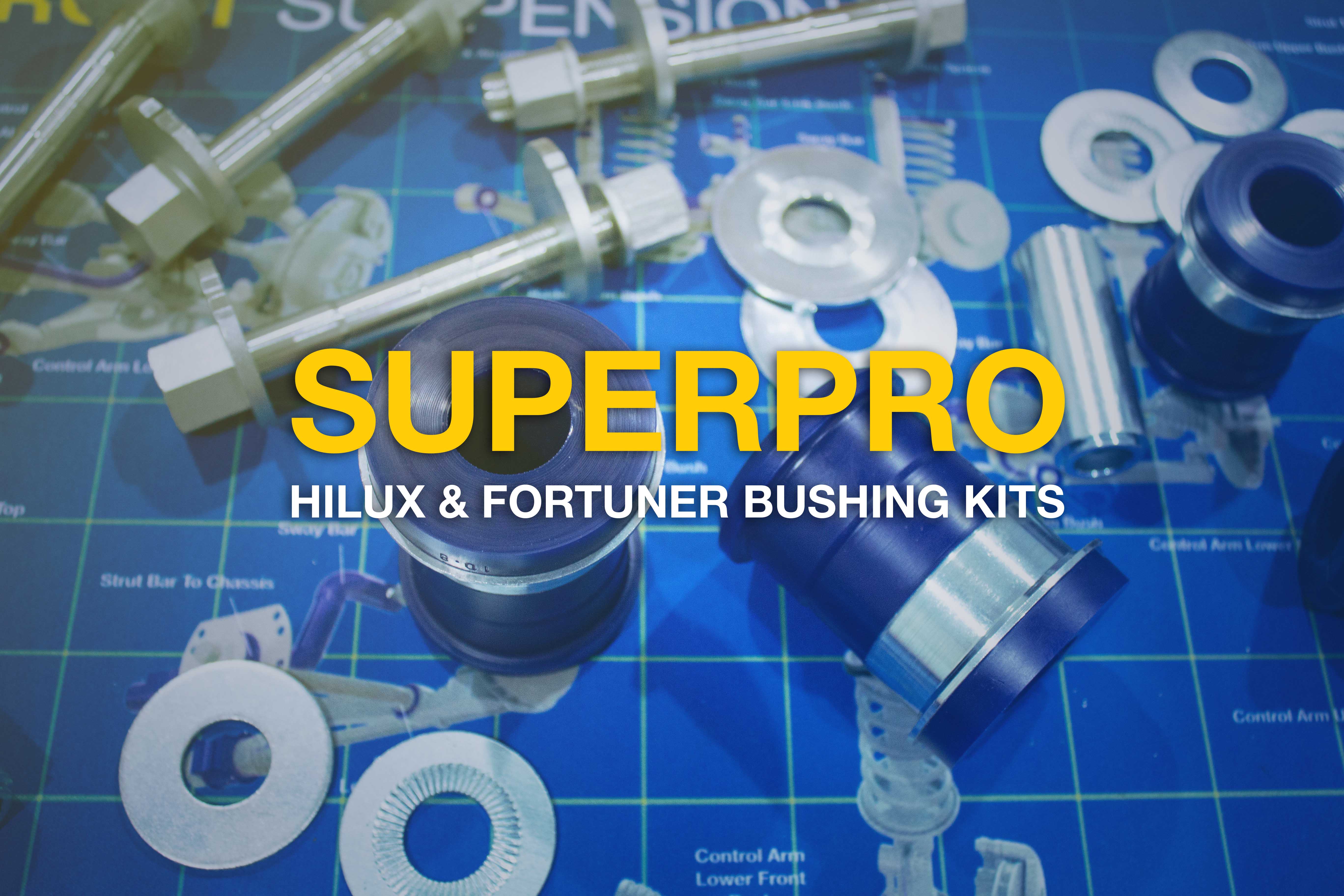 Toyota Hilux & Fortuner 2015-on Front Lower Control Arm Bushing Kits & Camber Bolts