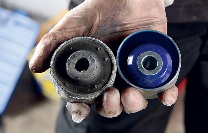 rubber bushing vs superpro bushing