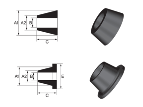 Bushing Type 3 - Half Tapered Cotton Reel Bush