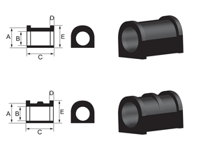 Bushing Type 4 - D-bushing With Flange